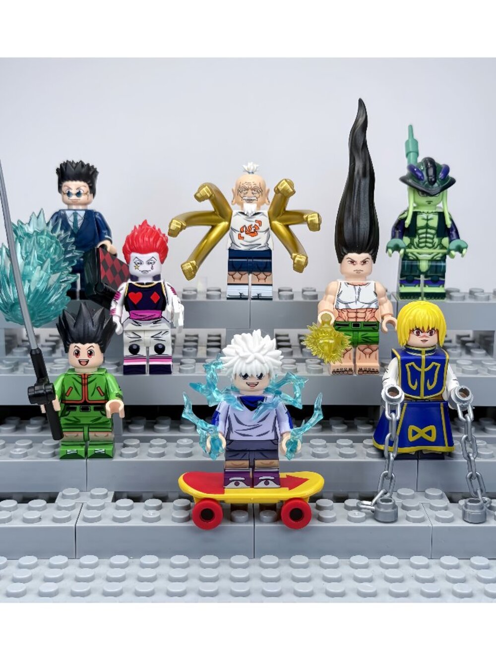 Hunter x Hunter Custom Minifigure Set – Gon, Killua, Hisoka & More (8pcs)